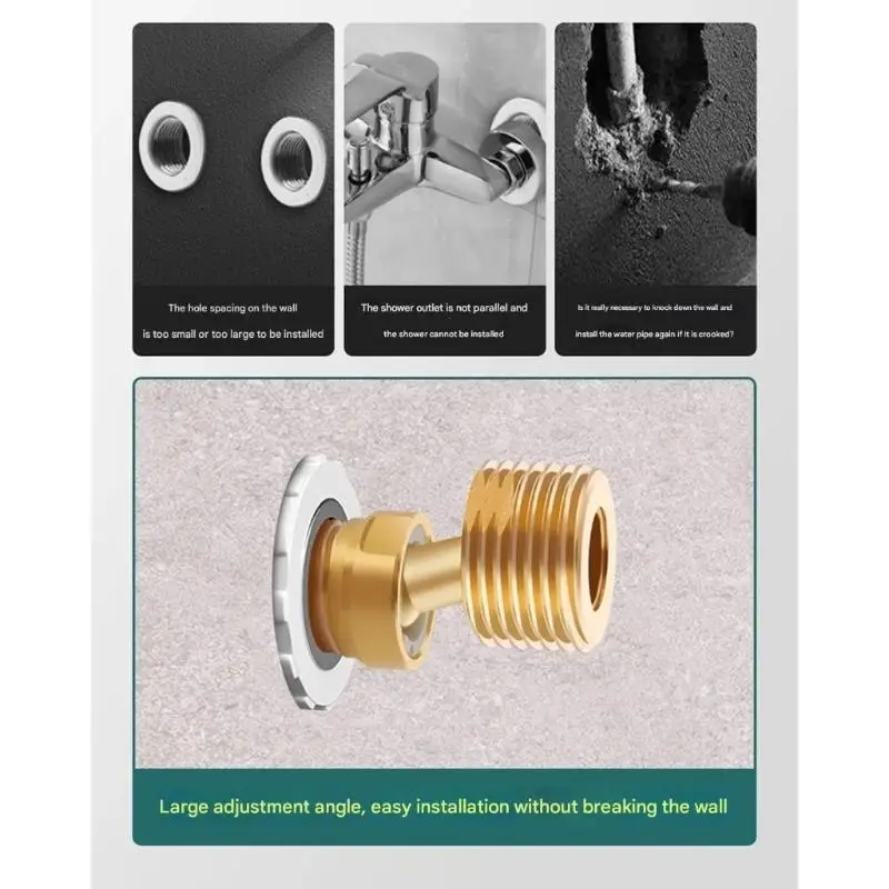 652F Adjustable Angled Bents Base Extended Angled Showerhead Corner Joint Enduring