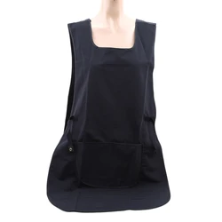 Apron Brief Black Hairdressing Oil Baking Bib Manicure Jacket Solid Color Household Sleeveless Basic Aprons Dirt-proof