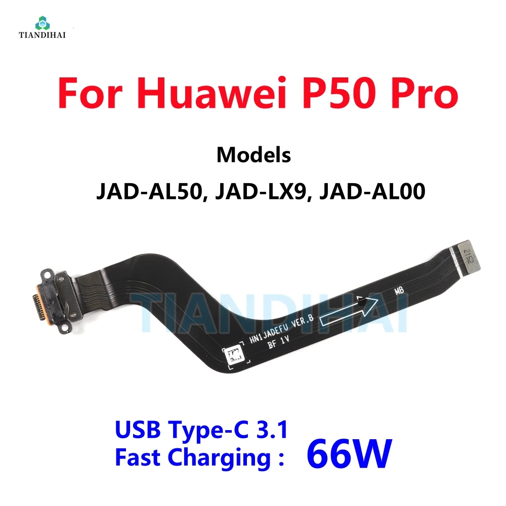 para-huawei-p50-pro-p50pro-doca-de-carregamento-usb-cabo-de-carga-porta-doca-conector-tipo-c-plug-pcb-cabo-flexivel-pecas-reposicao