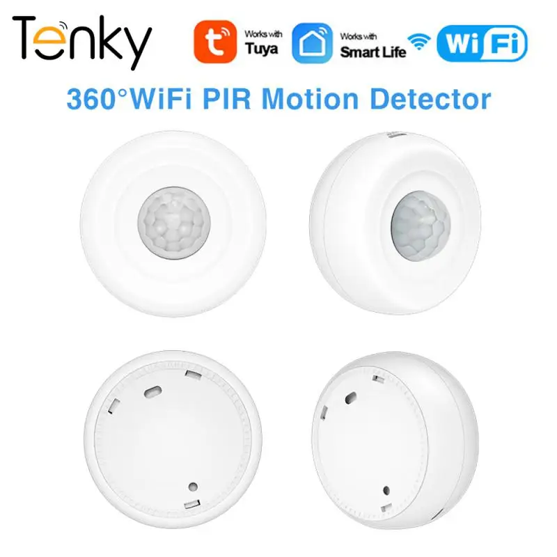 Tuya WIFI Light +PIR Motion Sensor Detector Movement Sensor Smart Life Wireless Infrared Passive Detector Security Burglar Alarm