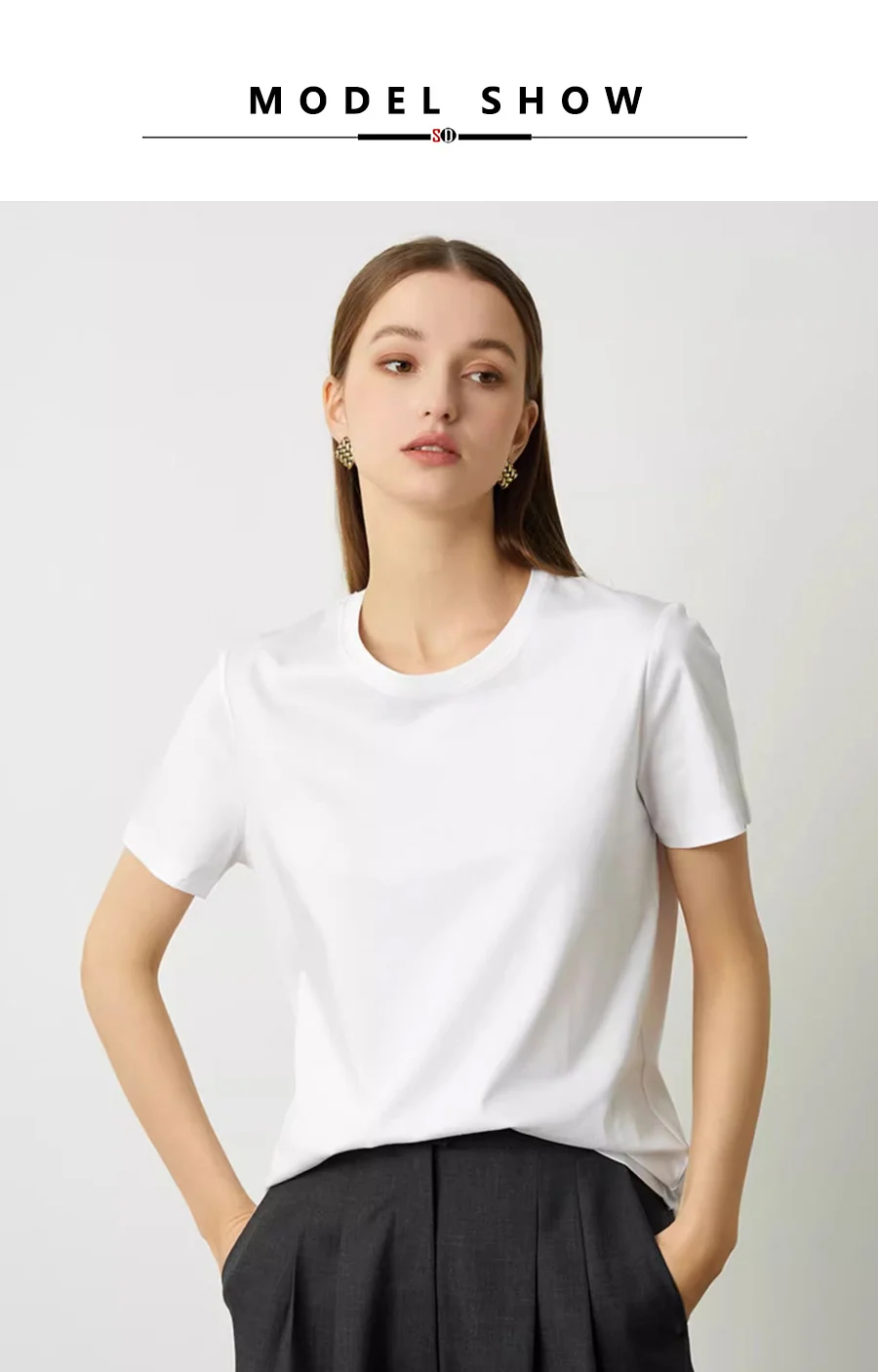 SuyaDream, Women Solid T Shirts, 10% Silk 58% Cotton, V Neck, Short Sleeved Tee, 2025 Summer Candy Colors Basic Cozy Top