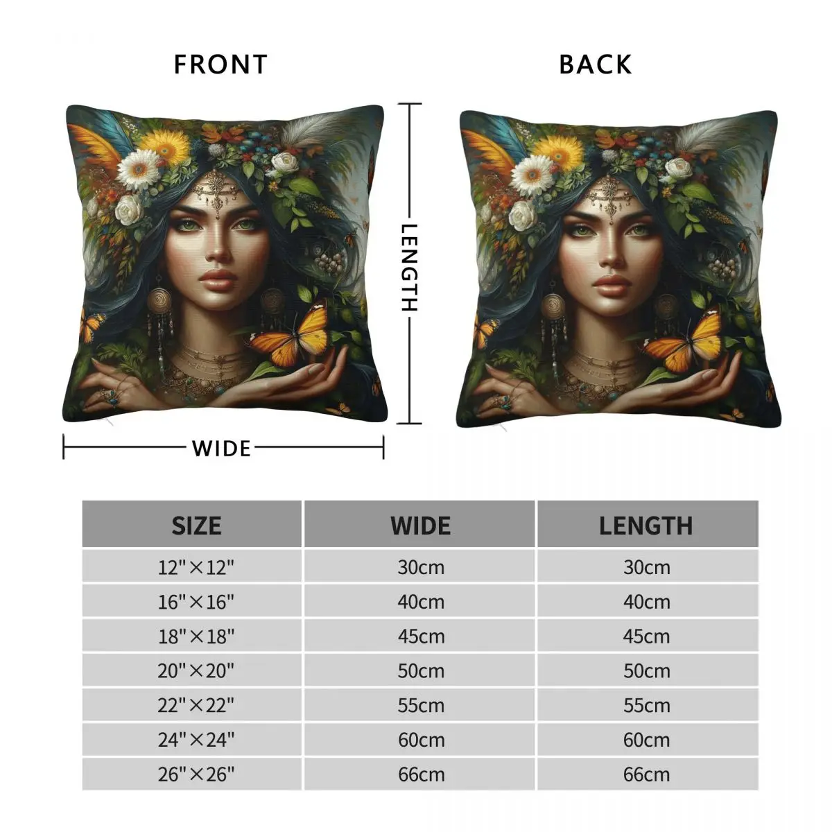 Gaia Goddess Mother Nature Earth Pillowcase Polyester Linen Velvet Creative Zip Decor Room