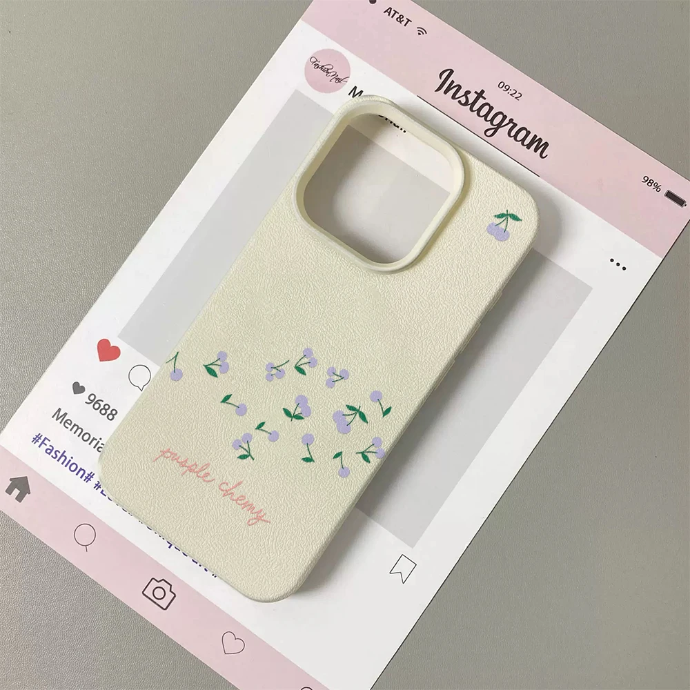 Purple Tiny Flower Text Print - 3D Printing Iphone ulasan dan harga
