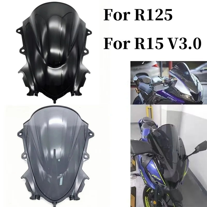 

Подходит для YAMAHA YZF R125 R15 V3.0 R15M 2017 2018 2019 2020 2021 аксессуары для мотоциклов козырек лобовое стекло двойной пузырь