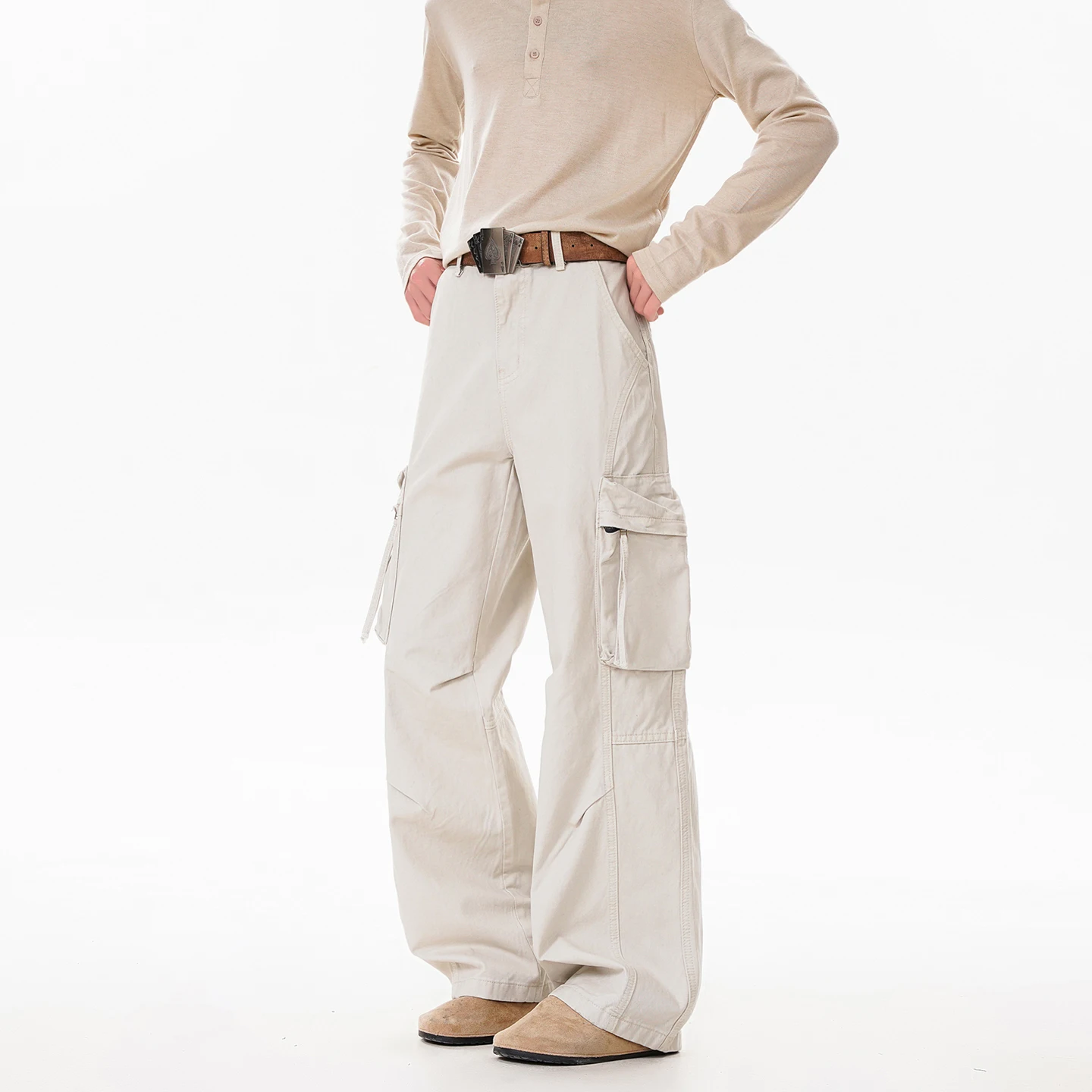 

Новые мужские джинсы Spring New American High Street Cleanfit: повседневные, прямые, зауженные, из хлопкового денима, молодежные, популярные