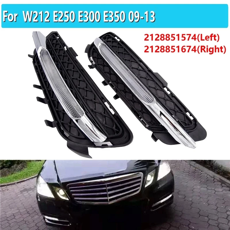 

Car LED Daytime Running Lights DRL Fog Light for Mercedes-Benz W212 E250 E300 E350 2009-2013 2128851574 2128851674