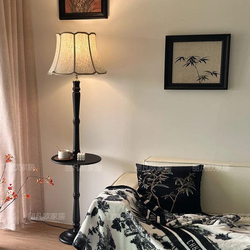 

Sofa table lamp Floor Living room side several body retro vertical shelf medium antique bedroom bedside atmosphere
