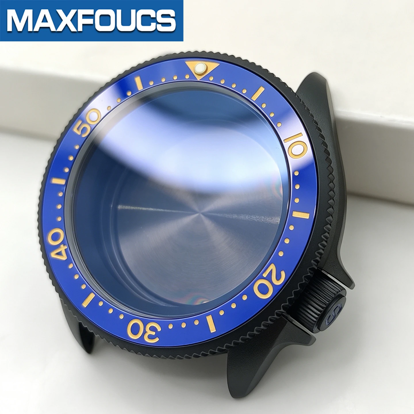 MM300 SRPD SKX Uhrengehäuse-Set Mattschwarze Uhrengehäuse MOD Uhrenteile NH NH35 NH36 4r36 4r35 Modifikationsteile Saphir Maßanfertigung – Detail 14