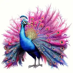 Beautiful Peacock Open Screen Wall Stickers Bedroom Kids Room Background Decoration Animals Home Decor Wallpaper S397