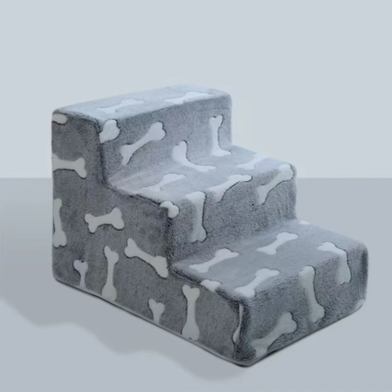 

Dog Stairs Bone Shape Puppy Ramp Sofa Bed Pet Steps For Small Elderly Dogs Joint Protection Safety Non Slip Portable Ramp