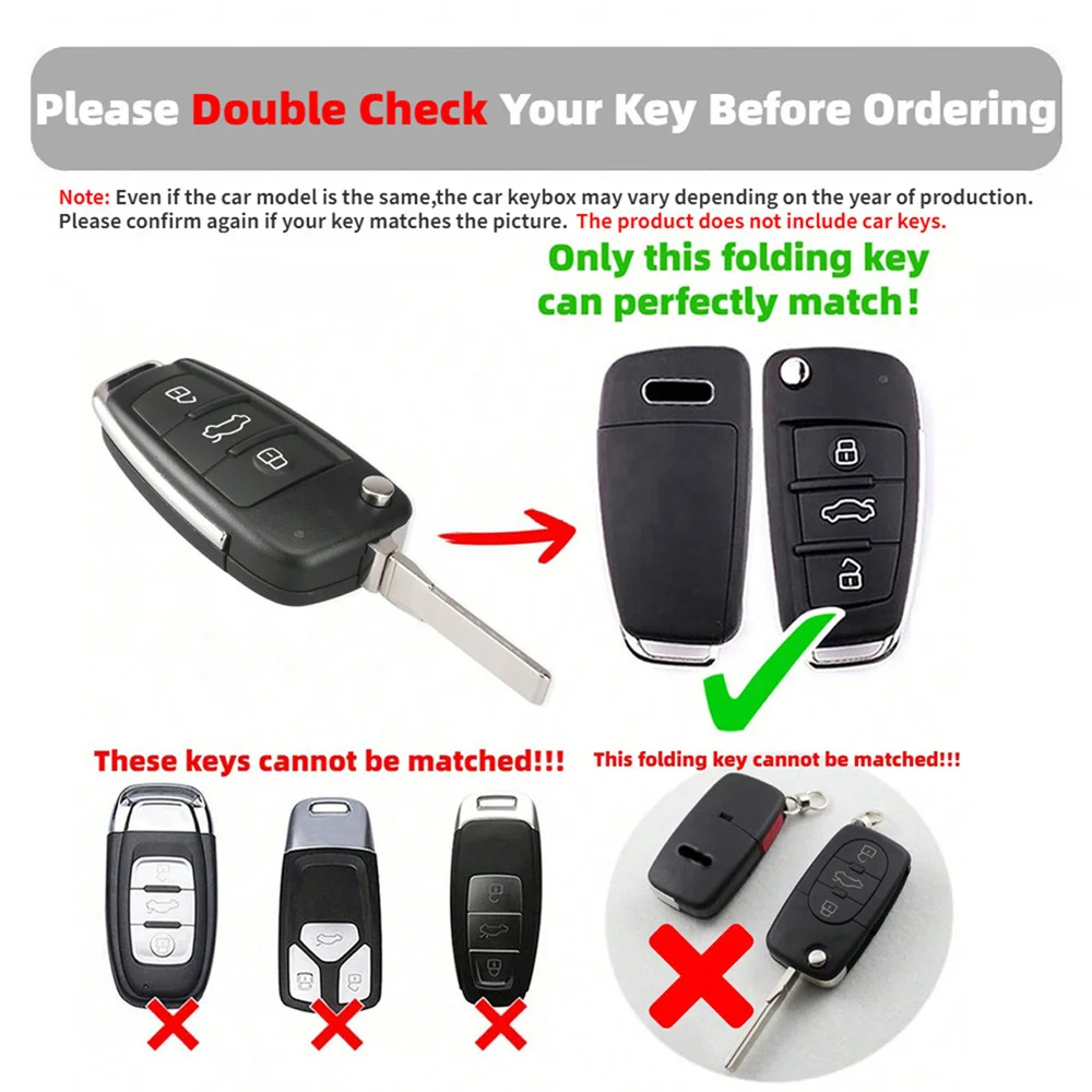 Fashion TPU Car Remote Key Case Cover for Audi A1 A3 8P A4 A5 A6 C7 A7 S3 S7 S8 R8 Q2 Q3 Q5 Q7 Q8 SQ5 TT RS3 RS6 Keychain