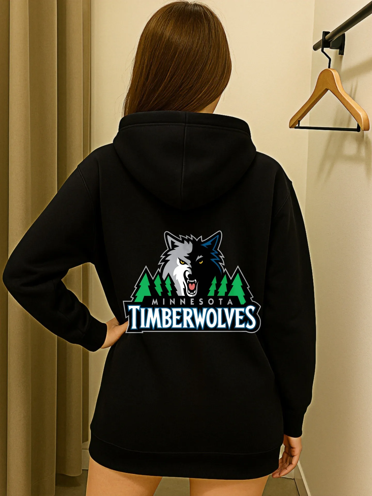 그래픽 후디 여성용, 빈티지 그래픽 프린트, 스트리트웨어 스타일, 플리스 안감, 캐주얼 일상복, 젊은 남성용