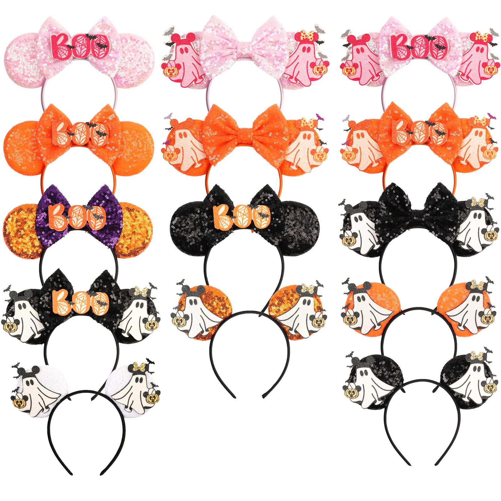 1 Stück Niedliche Halloween-Haarreifen mit Glitzer-Schleife und Fledermaus-Dekoration für Partys und Festivals, Perfektes Geschenk für Mädchen, Haaraccessoires