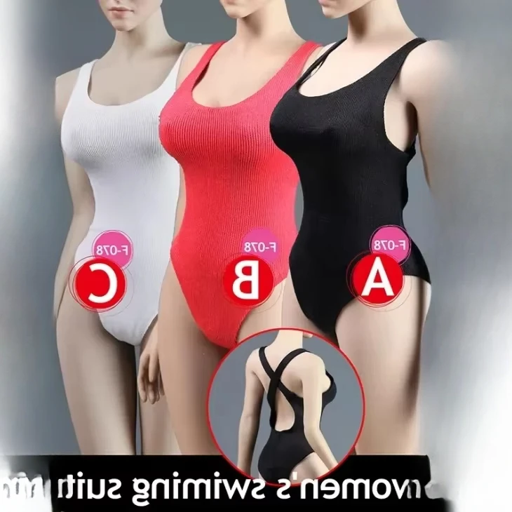 Sexy 1/6 One Piece Bikini Swimsuit Bodysuit Multicolor Lingerie Clothes for 12" Female Soldier Action Figure Doll Model Toys