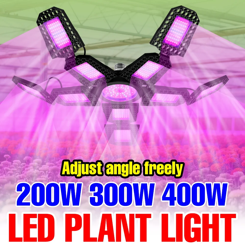 400W E27/E26 Full Spectrum Grow Bulb LED Indoor Plant Fill Lamps Greenhouse Tent Succulent Vegs Hydroponic Fruit Cultivate Light