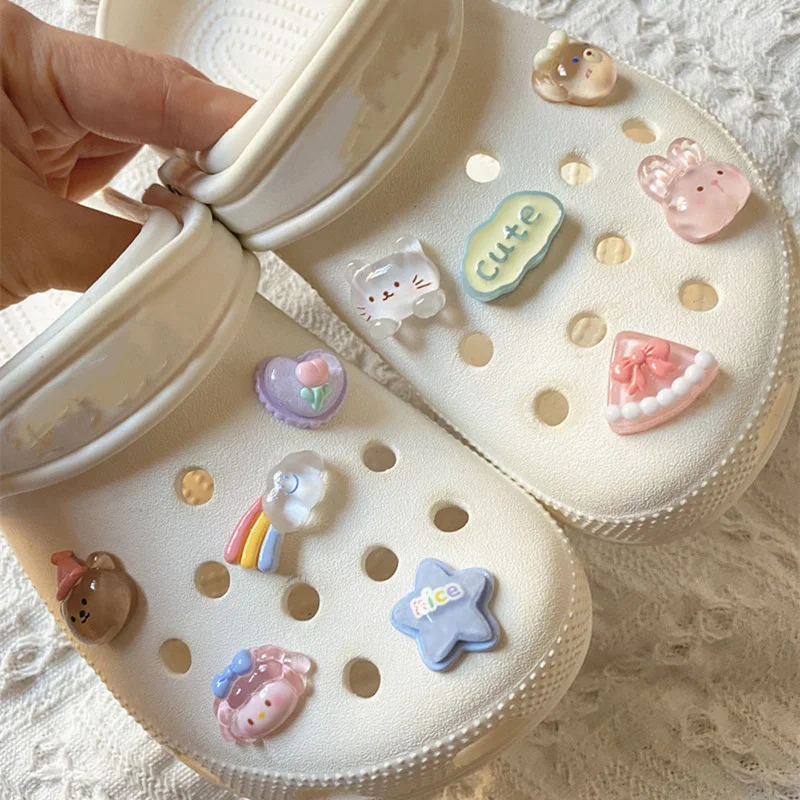 DIY-Serie Lochschuh-Blumen-Accessoires Mädchen-Schuhzubehör-Set Perlen-Schuhketten-Dekorationen – Detail 11