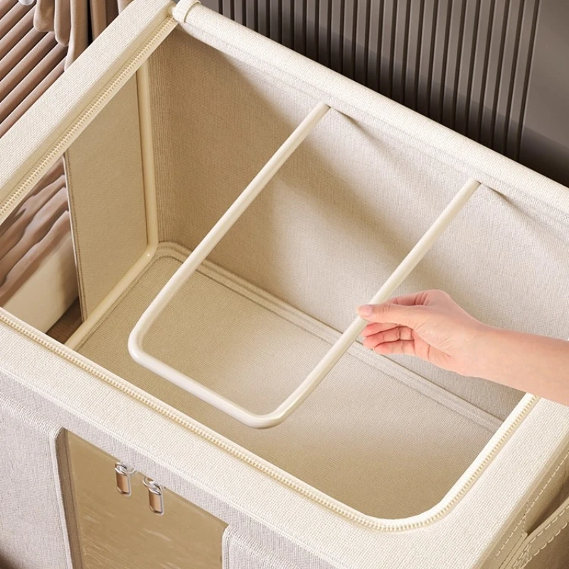 Tianshan cotton and linen down clothes storage box fabric home wardrobe quilt clothes