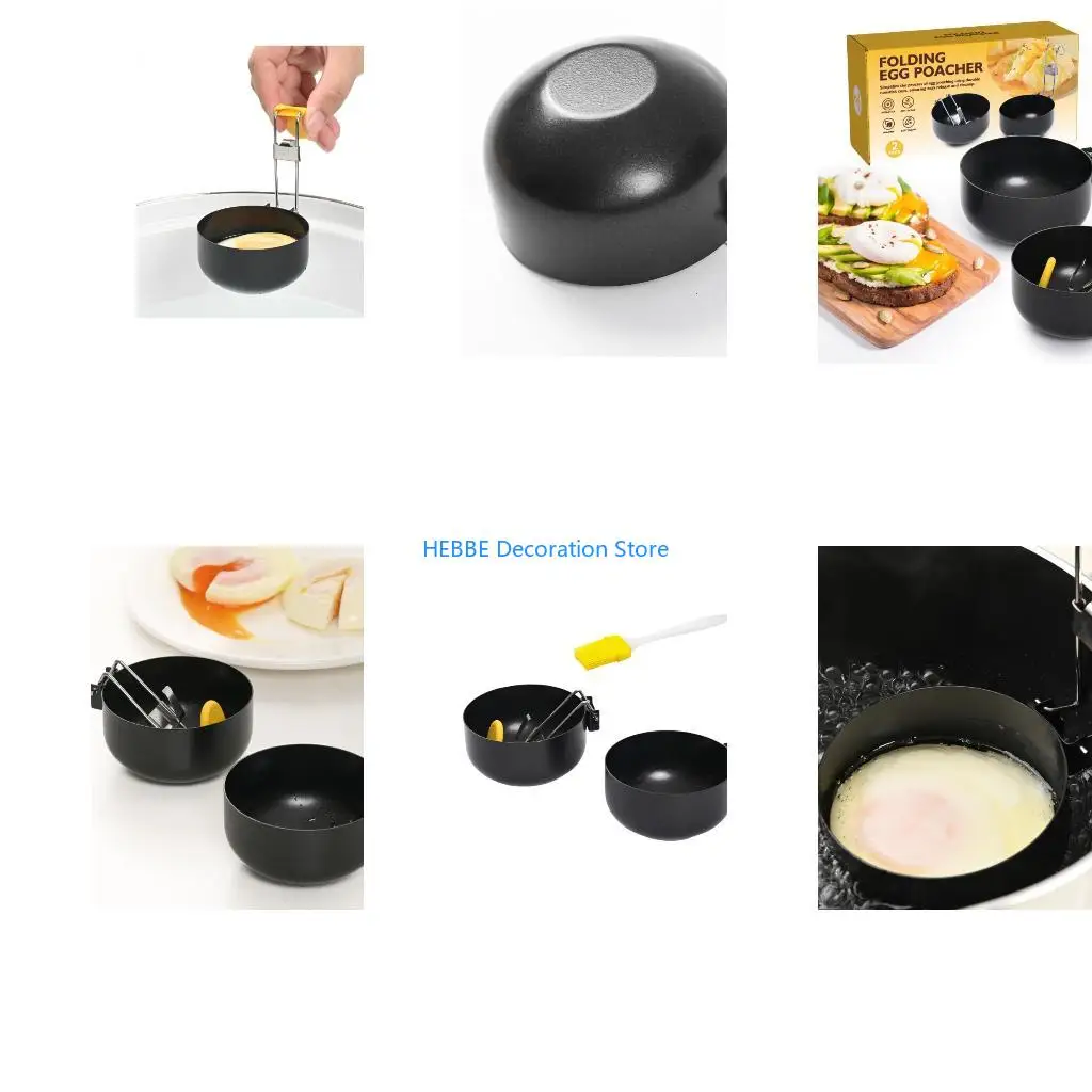 B0KC Folding Eggs Boiling Pots Metal Texture Perfect for Easily Eggs Poaching