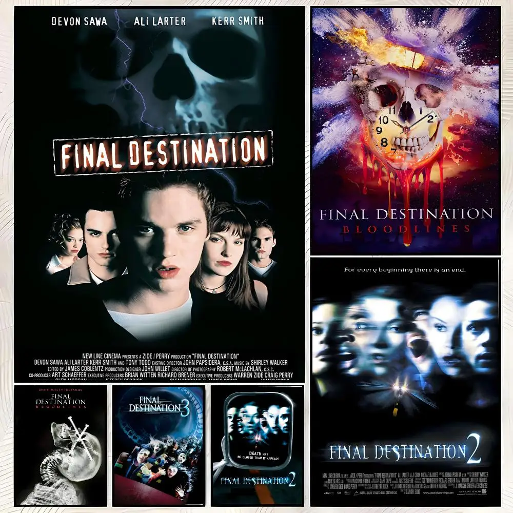Movies F-Final D-Destination Poster HD Art Retro Self-adhesive DIY Room Home Living Room Club Wall Decor Gift