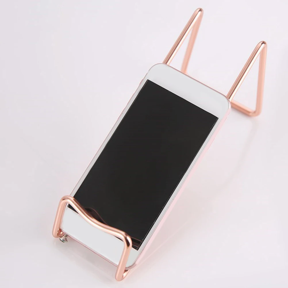 

2pcs Small Rack Small Modern Iron Holders Desktop Decor Bottle Stand Rose Gold Color for Kitchen Bar