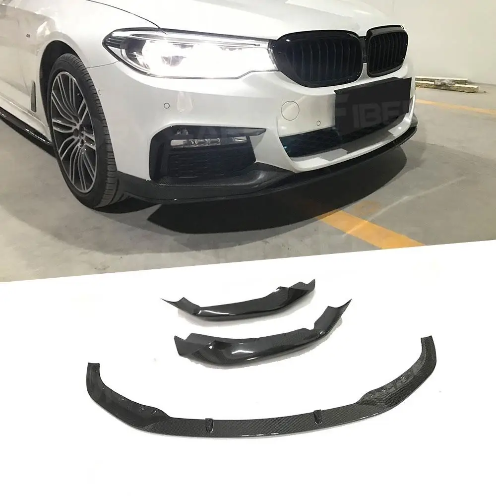 

5 Series Body Kits Carbon Fiber Front Bumper Lip Spoiler with Splitters for BMW G30 G31 G38 M Tech M Sport 2017 2018 MP Style