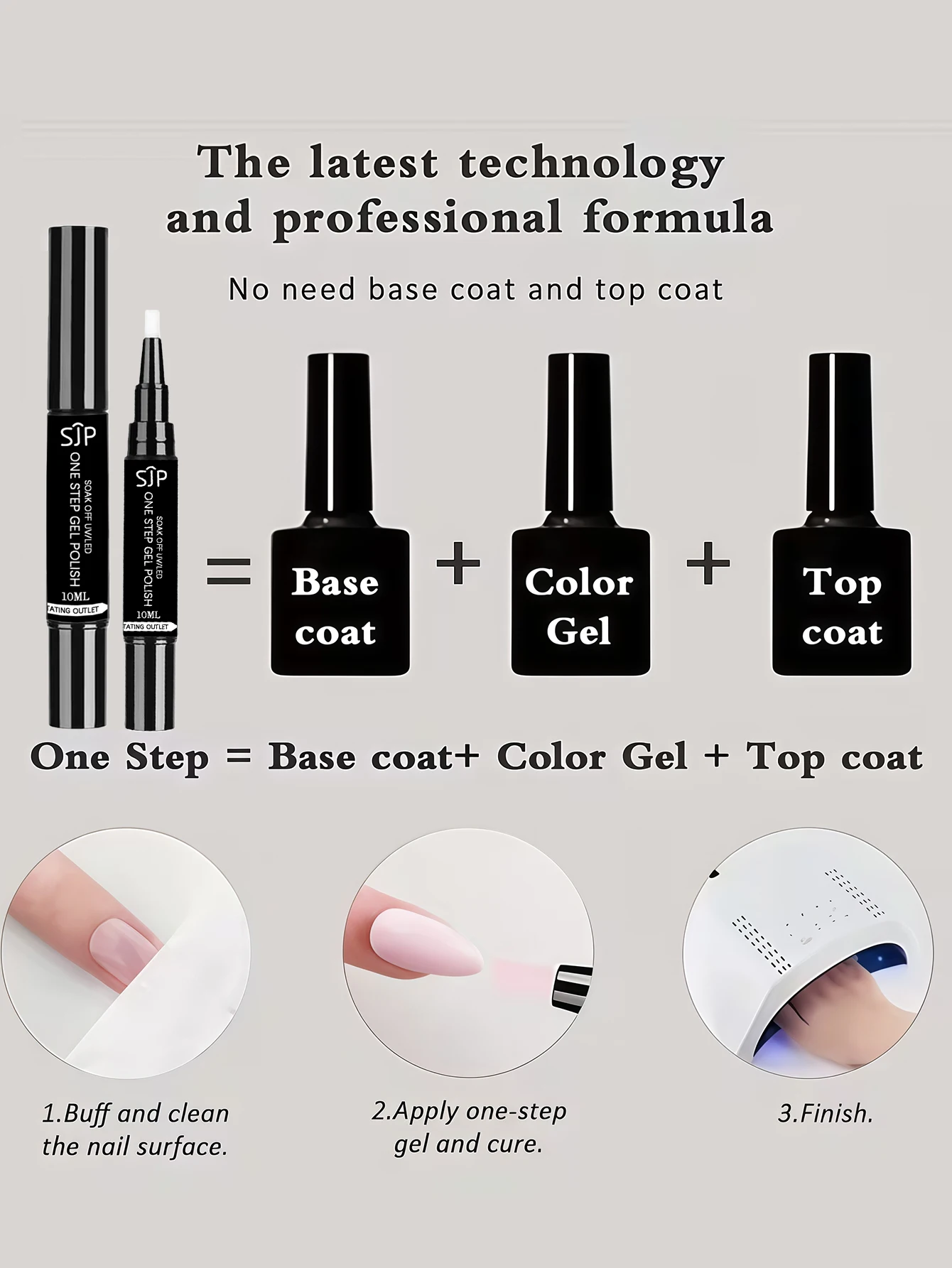 Nude one-step gel cat-eye nail polish with UV coating—no base coat or top coat needed, perfect Christmas gift for nail technicia