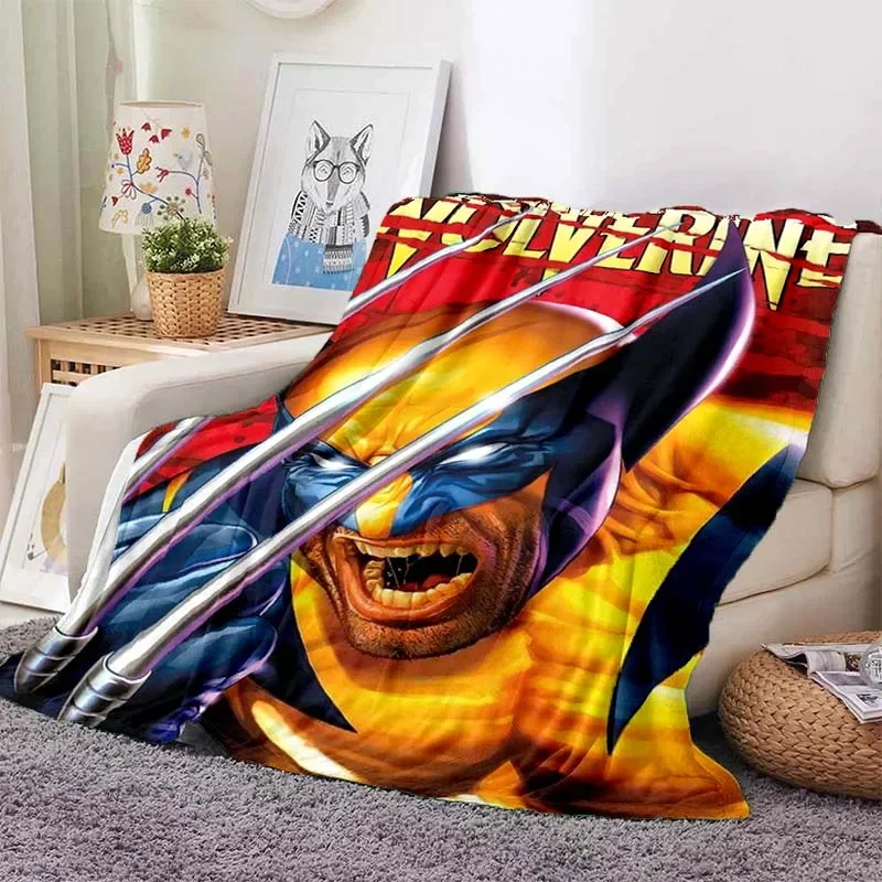 

Cartoon X-Men: Wolverine Blanket Living Room Bedroom Sofa Cover Blanket Soft and Comfortable Flannel Children's Nap Blanket