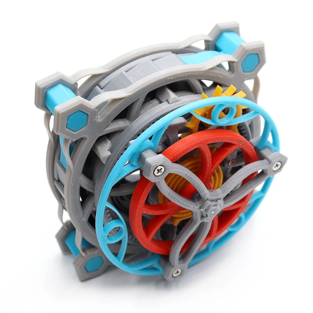 3D printed Flying tourbillon model Mechanical gear transmission principle Clockwork power device Science and Technology Museum