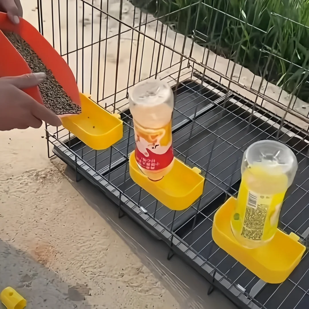 Kreativer Vogel-Wasserspender & Futterautomat für Papageien und Tauben, Hängender Trinkbecher aus Kunststoff für Vogelkäfige, Spezielle Vogelpflege-Ausstattung – Detail 8