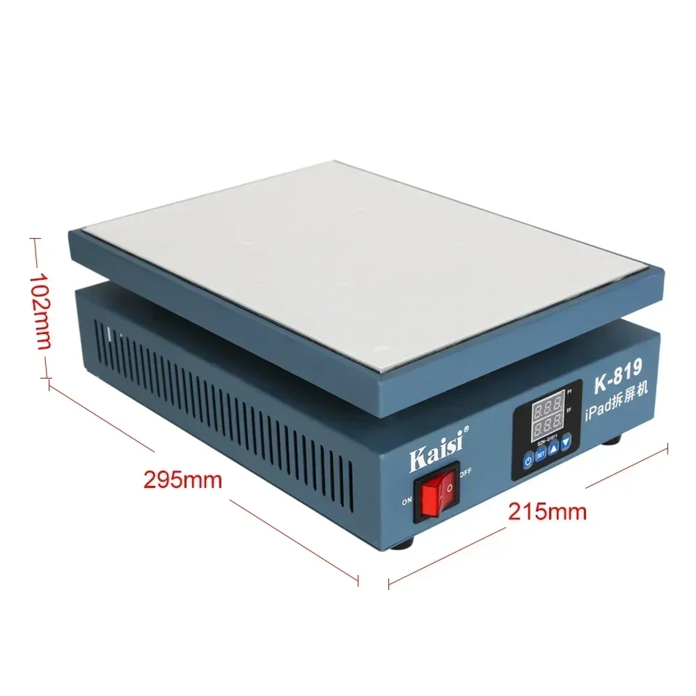 KAISI K-819 12 "بوصة شاشة LCD منصة التدفئة حجم 28*20 سنتيمتر محطة التدفئة لباد LCD شاشة تعمل باللمس آلة فاصل الحرارة المسبقة