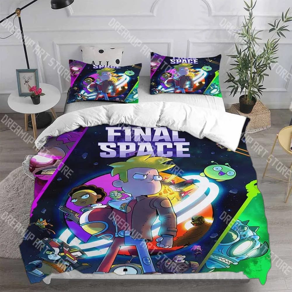Fashion Final Space Cartoon Bedding Set Single Twin Full Queen King Size Bed Set Kids Bedroom Duvetcover Sets Bed Sheet Set