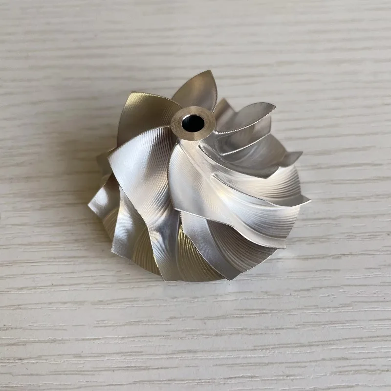 GT15-25 6+6 Blades 41.52/56.02mm 701374-0001/701374-0006 High Performance Point Milling air Curve  Billet Compressor Wheel