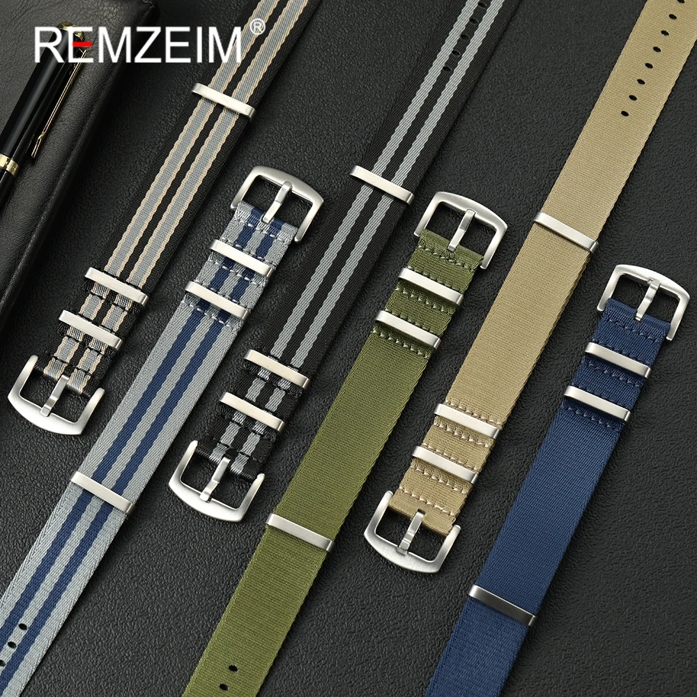 Hochwertiges, bequemes, weiches Nylon-Uhrenarmband, 20 mm, 22 mm, Uhrenarmbänder für Herren und Damen, Ersatz-Uhrenzubehör – Detail 2