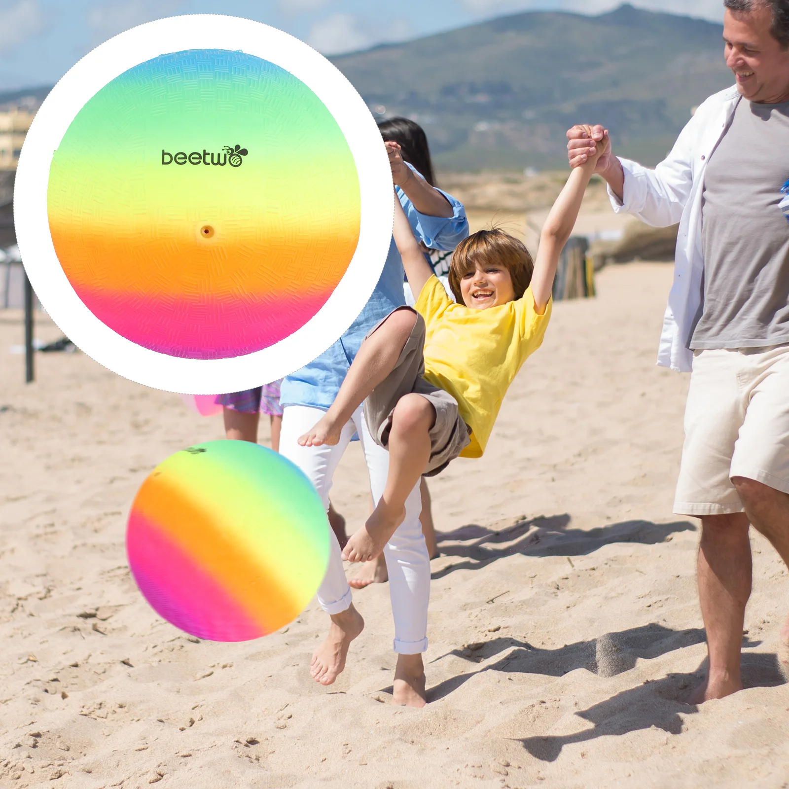 Ball for Children Thicken PVC Playthings Funny Inflatable Kids Toys Sports Rainbow Color Beach
