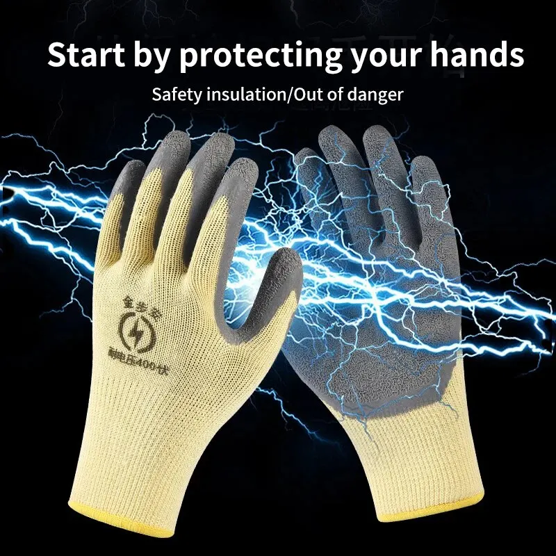 Insulation Gloves 400V Electrical Gloves Low-voltage Anti-electric Gloves Anti-shock Wear Breathable Non-slip Adhesive