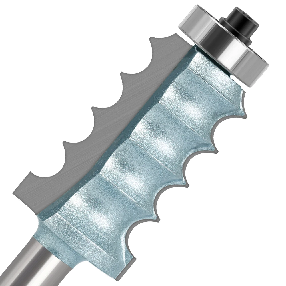 8mm 12mm 12.7mm Shank Four Bead & Four Flute Large Molding Router Bits Set Line Knife Woodworking Cutter
