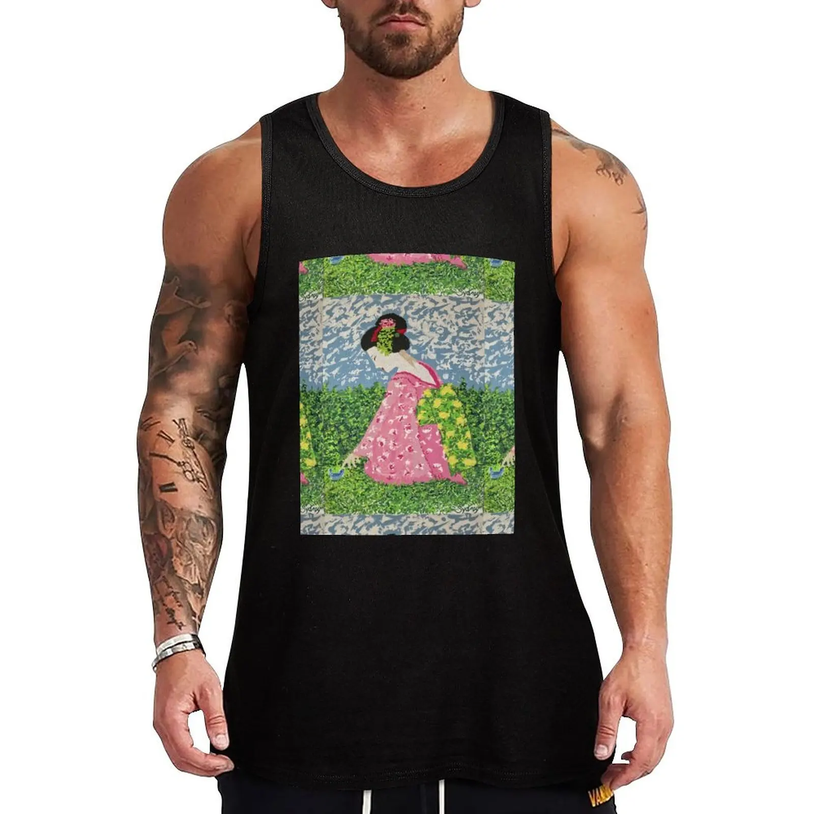 

the Maiko and the Bluebird Tank Top Men's gym t-shirts Fitness men clothing anime t-shirts