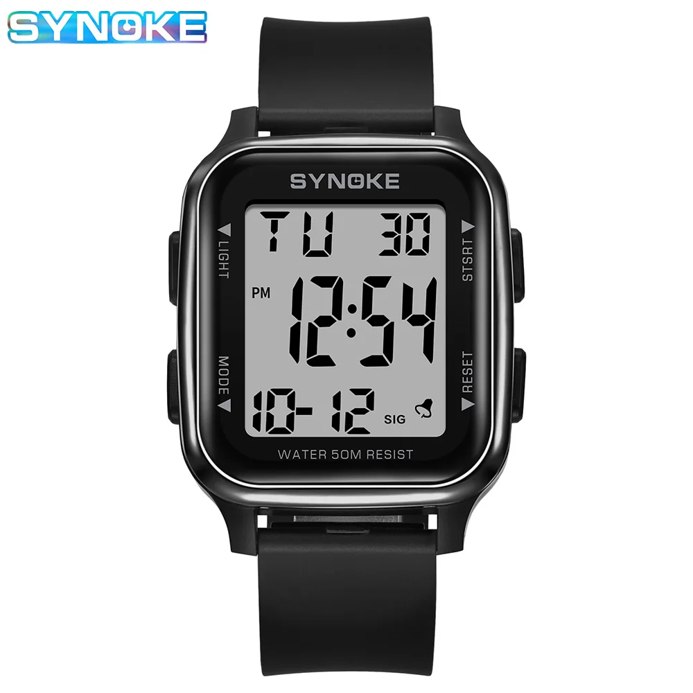 New Models Men Digital Watch Sports Watches Timing Function Alarm Clock Waterproof 50M Digital Watch Military Clock Large Screen