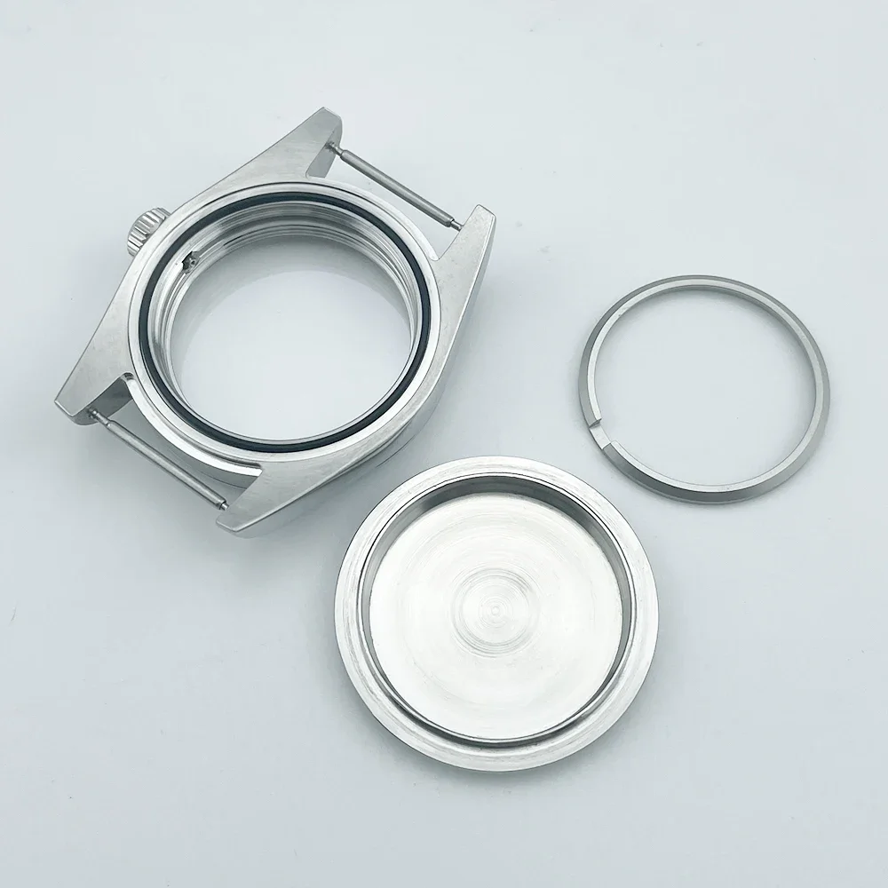 39mm Brushed Explor Watch Case with Scratch-Resistant Sapphire Crystal, Fits MIYOTA8215, 100m Water Resistance