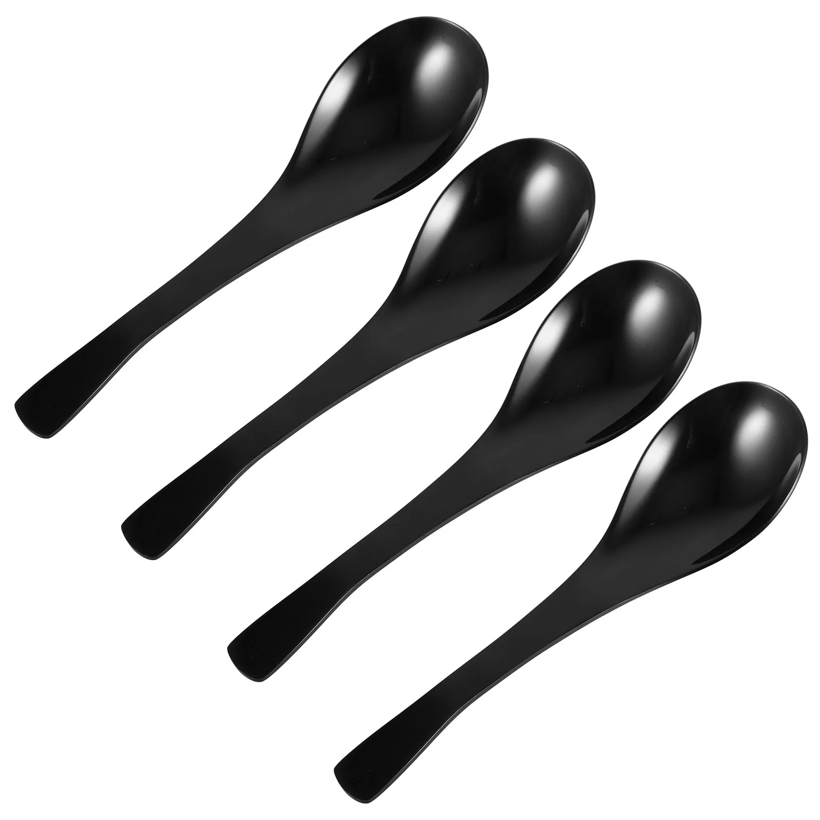 

4 Pcs Thickened Soup Spoon Stainless Steel Large Capacity Easy Clean Kitchen Tool for Home Restaurant Serving Ramen