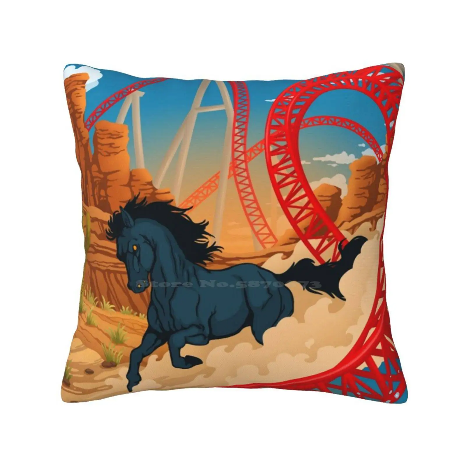 The Wild One Maverick Roller Coaster Cedar Point Theme Park Pillowslip Pillowcase Maverick Cedar Point Roller Theme Park Park