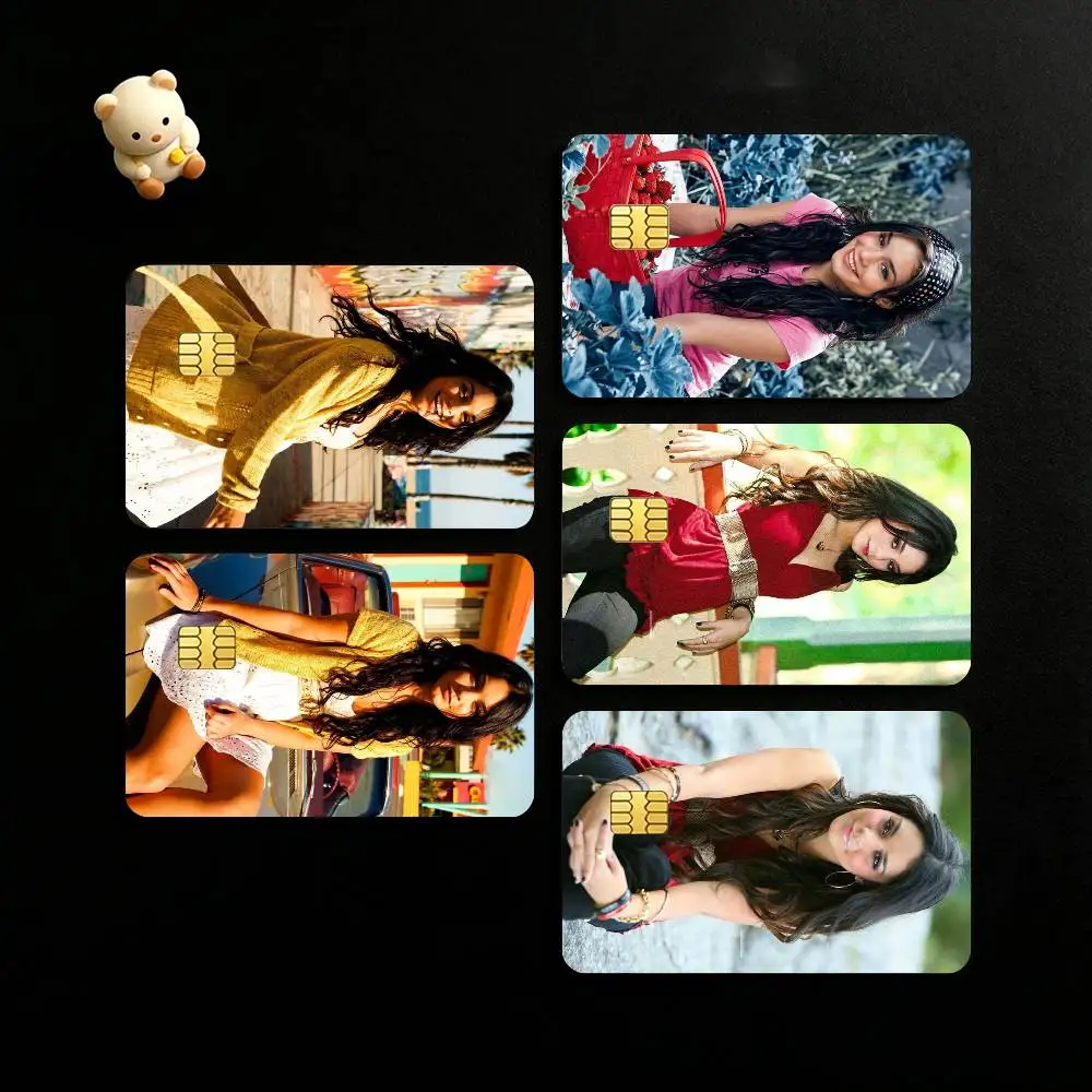 Pop Actress V-Vanessa Hudgens Credit Card HD Stickers Small Chip Waterproof Sticker Game Card Decal Gift