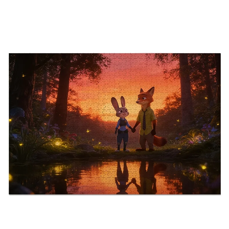 1000개 디즈니 주토피아 주디 & 닉 와일드 포스터 퍼즐 - & 가족 영화 테마 활동, 생일 게임, 방 장식용