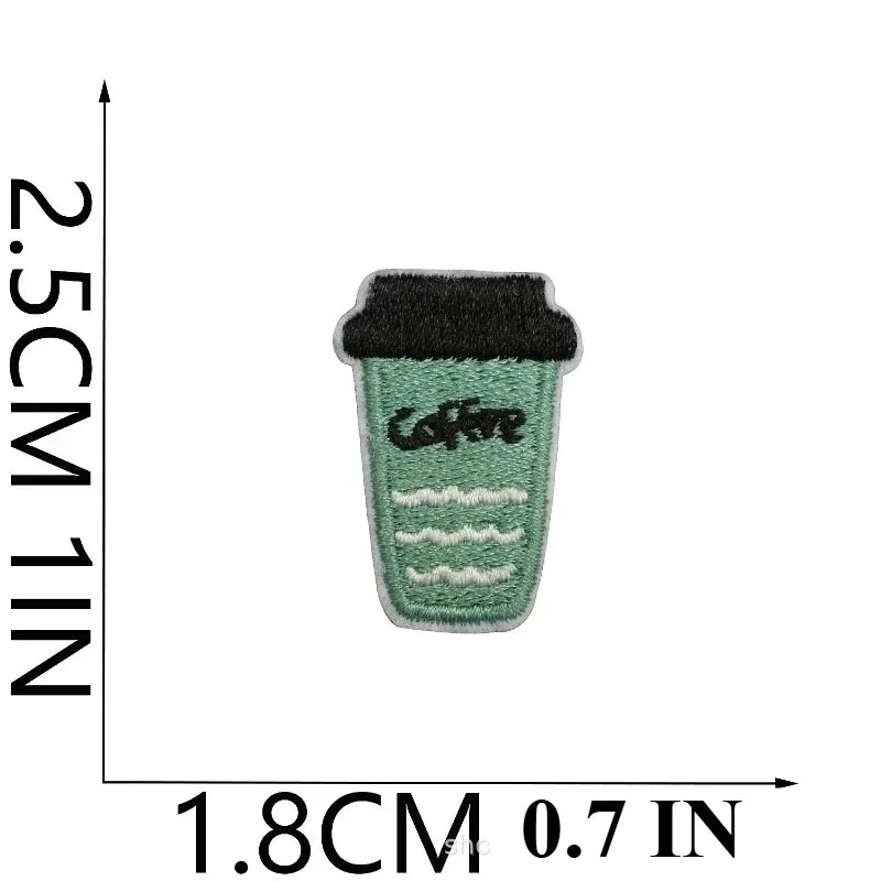 Patches Cartoon Panda Embroidery Cloth Sticker Milk Tea  Beer Clothes Decorative Patch Sticker Chicken Leg Embroidery Stamp