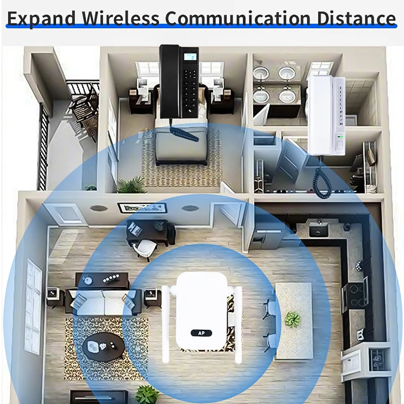 

2025 hot sale Upgraded Wireless Audio Intercom System Super Long Range Cordless Telephone Wireless Intercom Doorbell Access Unlo