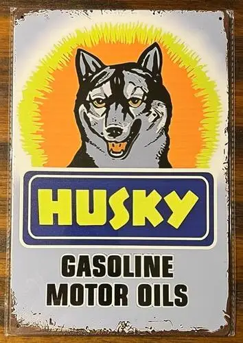 Husky Gasoline Motor Oils Vintage Novelty Metal Sign ; Wall Art