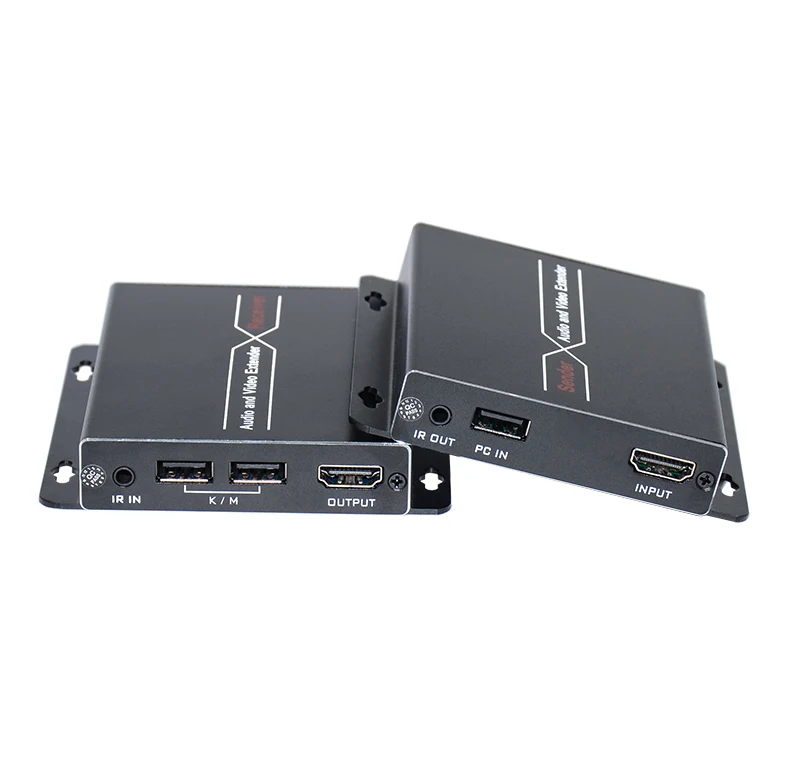 Reverse IR Transmission HDCP 1.4 USB-A Interface Metal HDM I Over IP HD-BaseT KVM Extender 70M 4K30 with
