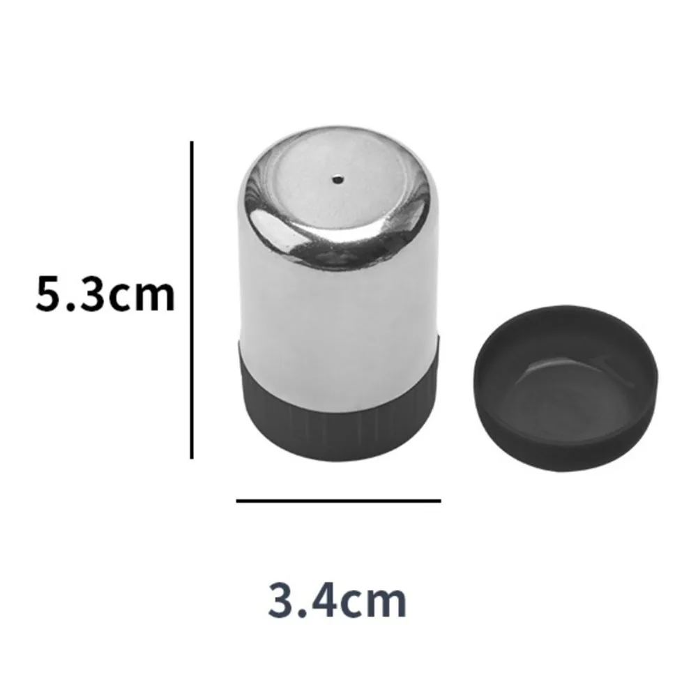 Small Stainless Steel Seasoning Bottle with Dust Cover for Salt Pepper Cumin Dispensing in Kitchen Outdoor BBQ Camping view 3