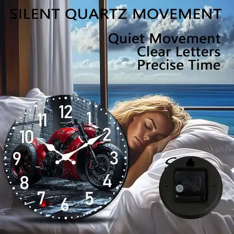 6 best sales Röd väggklocka - №4