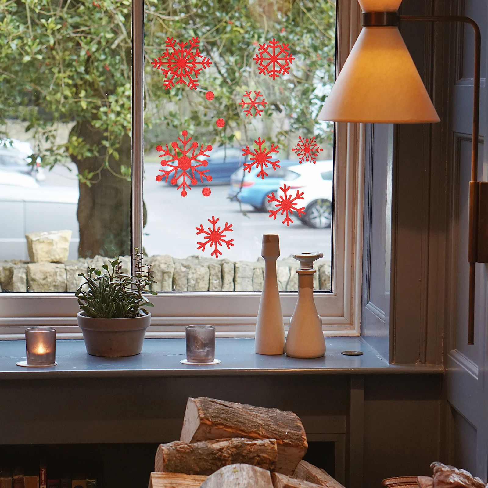 

1 Sheet Christmas Theme Snowflake PVC Window Sticker Removable Self Adhesive Eco Friendly Wall Decoration Xmas Party Decals